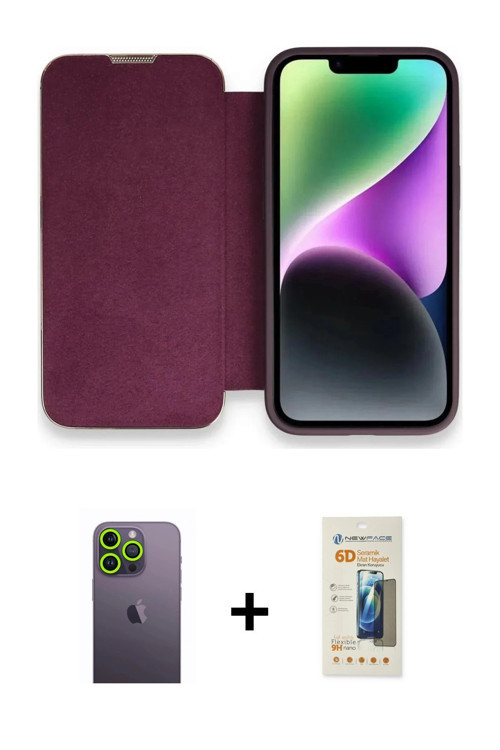 iPhone 13 Pro Max Kılıf Siluet Minimal Serisi - Siyah 6D Mat Seramik Hayalet Nano Ekran Koruyuc