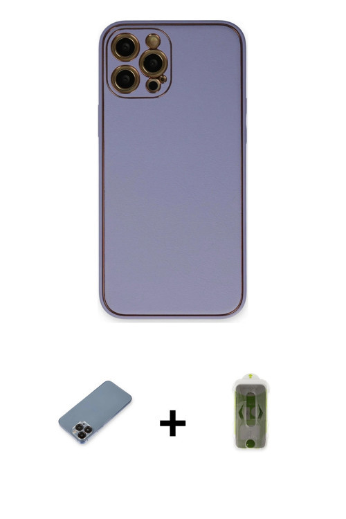 iPhone 12 Pro Max Kılıf Yadigar Klasik - Siyah Joko Magic 5D Hayalet Cam + Siyah Metal Kamera L