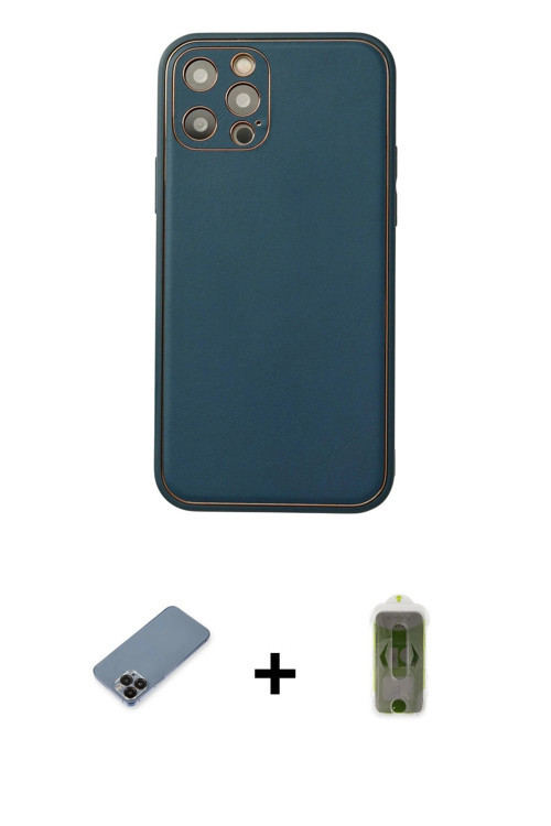 iPhone 12 Pro Max Kılıf Yadigar Klasik - Siyah Joko Magic 5D Hayalet Cam + Siyah Metal Kamera L