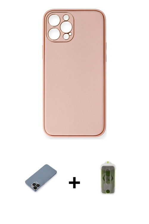 iPhone 12 Pro Max Kılıf Yadigar Klasik - Siyah Joko Magic 5D Hayalet Cam + Siyah Metal Kamera L