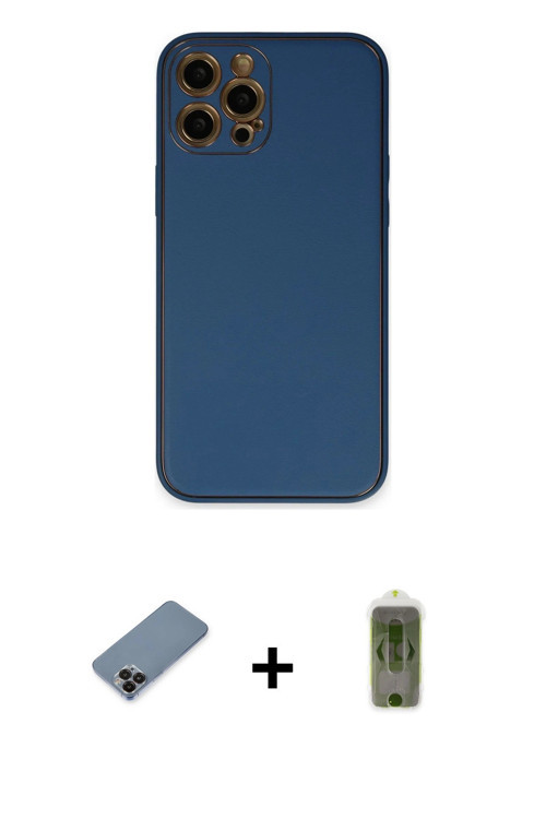 iPhone 12 Pro Max Kılıf Yadigar Klasik - Siyah Joko Magic 5D Hayalet Cam + Siyah Metal Kamera L