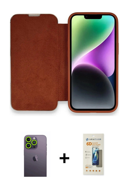 iPhone 13 Pro Max Kılıf Siluet Minimal Serisi - Siyah 6D Mat Seramik Hayalet Nano Ekran Koruyuc
