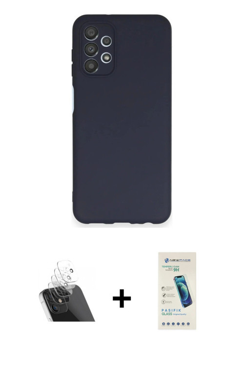 Galaxy A13 4G Kılıf Kozmos Yansıma Özel Seri - Şeffaf Pasifik Cam Ekran Koruyucu + Şeffaf Kamer