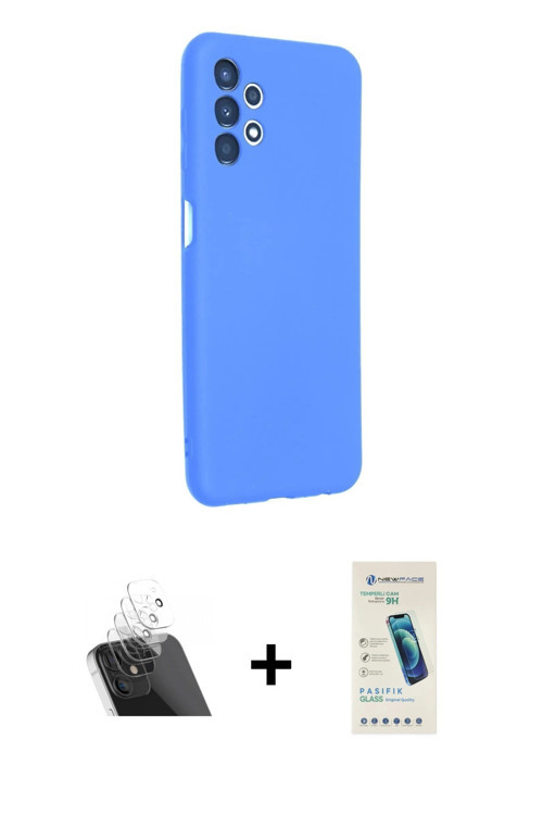 Galaxy A13 4G Kılıf Kozmos Yansıma Özel Seri - Şeffaf Pasifik Cam Ekran Koruyucu + Şeffaf Kamer