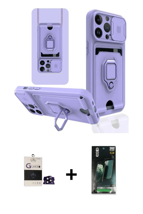 iPhone 14 Pro Max Kılıf Vadi Form Prime - Siyah 360 Mat Full Body Arka Koruyucu + Siyah Bilvis