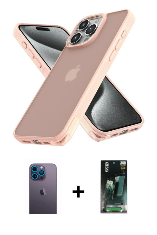 ieg™ iPhone 12 Pro Max Kılıf Atlas Form - Siyah 360 Mat Full Body Arka Koruyucu + Mavi Neon Fosforlu