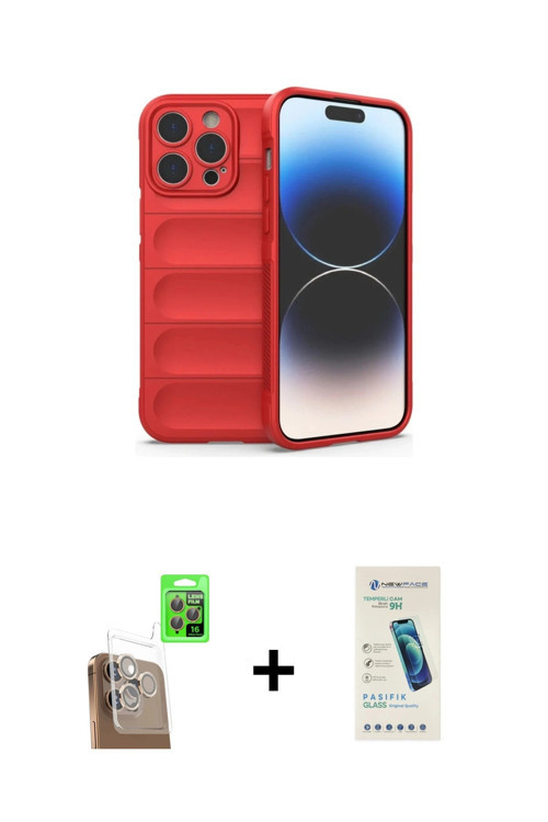 ieg™ iPhone 16 Pro Max Kılıf Atlas Koleksiyonu - Şeffaf Pasifik Cam Ekran Koruyucu + Çöl Titanyum Ra
