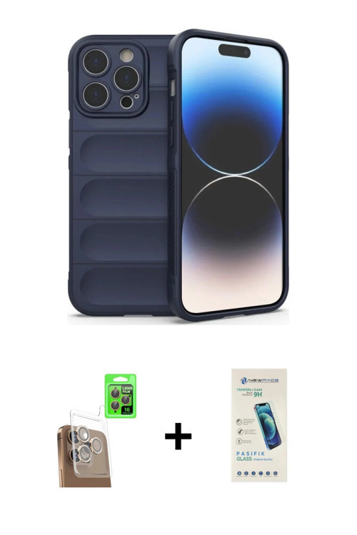 ieg™ iPhone 16 Pro Max Kılıf Atlas Koleksiyonu - Şeffaf Pasifik Cam Ekran Koruyucu + Çöl Titanyum Ra