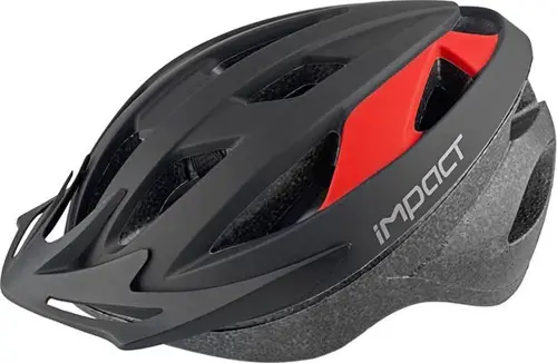 Kask - Impact, Vernıon, Işıklı, Siyah-Kırmızı, M