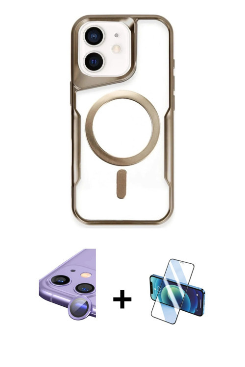 ieg™ iPhone 11 Kılıf Yadigar Klasik Özel Seri - Siyah 3D Antistatik Seramik Nano Ekran Koruyucu + Mo