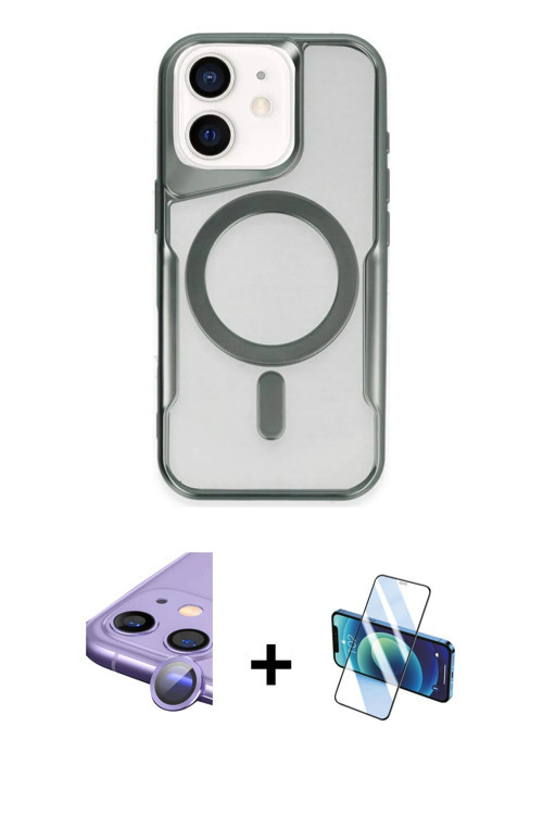 ieg™ iPhone 11 Kılıf Yadigar Klasik Özel Seri - Siyah 3D Antistatik Seramik Nano Ekran Koruyucu + Mo
