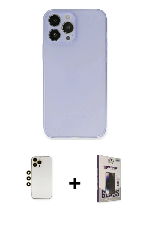 ieg™ iPhone 13 Pro Max Kılıf Atlas Minimal Prime - Siyah Bilvis Hayalet Cam Ekran Koruyucu + Gold Sh