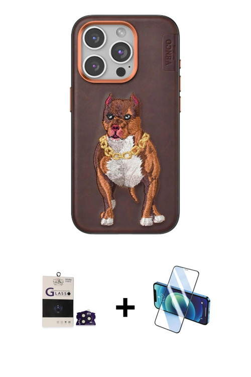 ieg™ iPhone 14 Pro Max Kılıf Nova Form Koleksiyonu - Siyah 3D Antistatik Cam Ekran Koruyucu + Derin