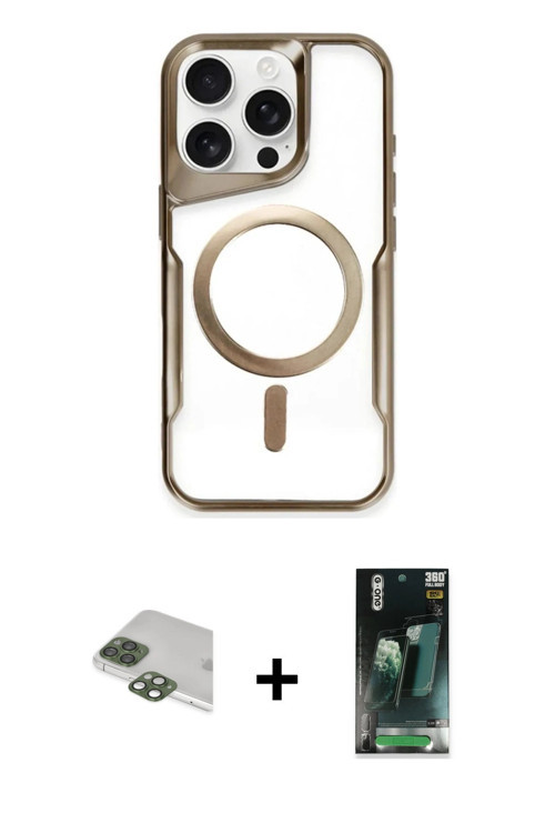 ieg™ iPhone 11 Pro Max Kılıf Yadigar Klasik Özel Seri - Şeffaf 360 Full Body Arka Koruyucu + Yeşil P