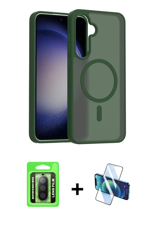 ieg™ Galaxy A26 Kılıf Siluet Minimal Prime - Siyah 3D Antistatik Seramik Nano Ekran Koruyucu + Siyah