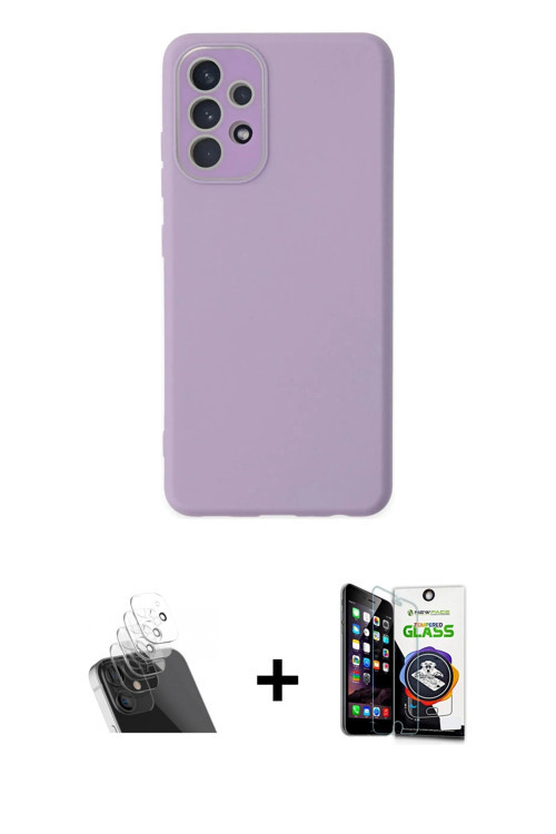 ieg™ Galaxy A53 5G Kılıf Çekirdek Modern Serisi - Şeffaf Temperli Cam Ekran Koruyucu + Şeffaf Kamera
