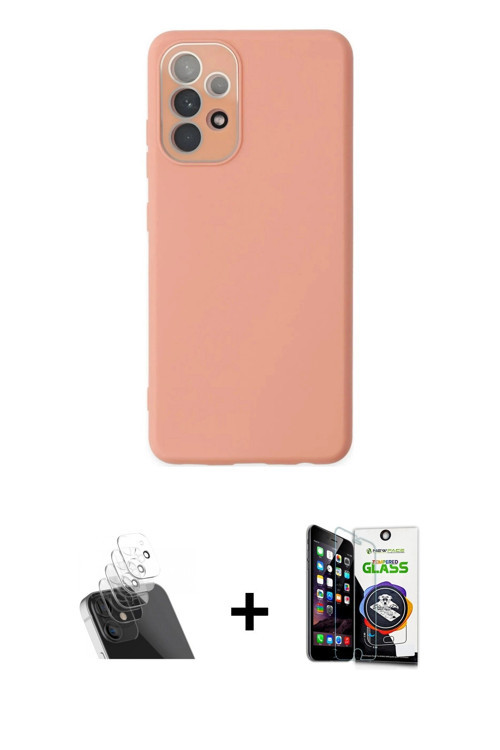 ieg™ Galaxy A53 5G Kılıf Çekirdek Modern Serisi - Şeffaf Temperli Cam Ekran Koruyucu + Şeffaf Kamera