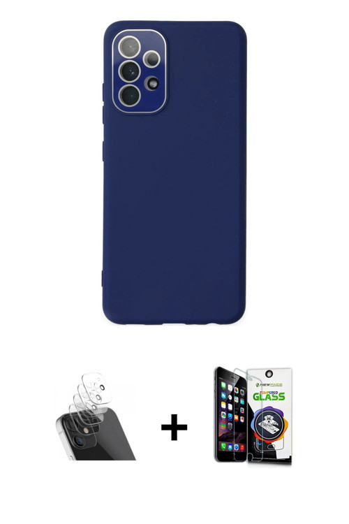 ieg™ Galaxy A53 5G Kılıf Çekirdek Modern Serisi - Şeffaf Temperli Cam Ekran Koruyucu + Şeffaf Kamera