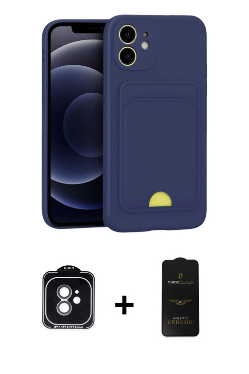 iPhone 11 Kılıf Vadi Çizgi Prime - Siyah 6D Antistatik Mat Seramik Hayalet Nano Ekran Koruyucu