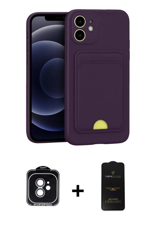 iPhone 11 Kılıf Vadi Çizgi Prime - Siyah 6D Antistatik Mat Seramik Hayalet Nano Ekran Koruyucu