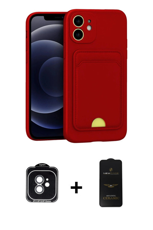 iPhone 11 Kılıf Vadi Çizgi Prime - Siyah 6D Antistatik Mat Seramik Hayalet Nano Ekran Koruyucu