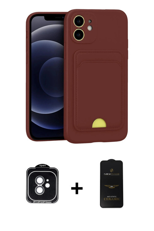 iPhone 11 Kılıf Vadi Çizgi Prime - Siyah 6D Antistatik Mat Seramik Hayalet Nano Ekran Koruyucu