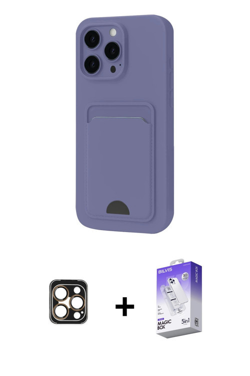 ieg™ iPhone 16 Pro Max Kılıf Vadi Çizgi Prime - Siyah Bilvis 5in1 3D Magic Cam Ekran Koruyucu + Gold