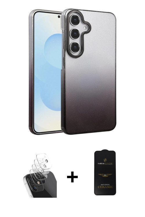 ieg™ Galaxy A25 5G Kılıf Kıvılcım Minimal Özel Seri - Siyah 6D Antistatik Mat Seramik Hayalet Nano E