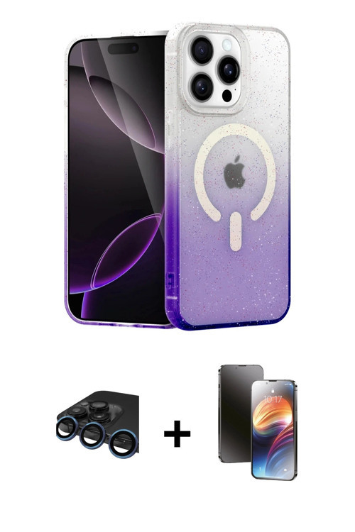 iPhone 15 Pro Max Kılıf Eksen Minimal Özel Seri - Siyah 3D Antistatik Mat Seramik Nano Ekran Ko