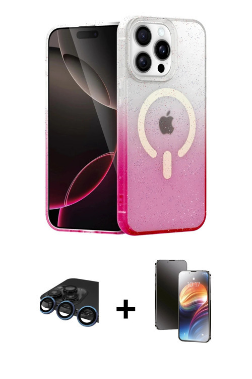 iPhone 15 Pro Max Kılıf Eksen Minimal Özel Seri - Siyah 3D Antistatik Mat Seramik Nano Ekran Ko