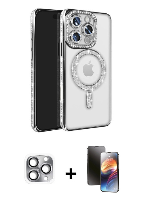 ieg™ iPhone 16 Pro Max Kılıf Zirve Doku Prime - Siyah 3D Antistatik Mat Seramik Nano Ekran Koruyucu