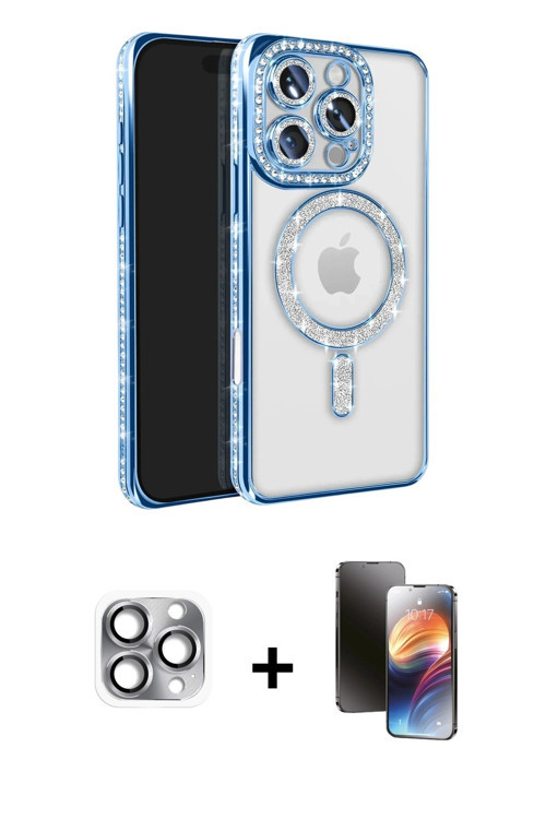 ieg™ iPhone 16 Pro Max Kılıf Zirve Doku Prime - Siyah 3D Antistatik Mat Seramik Nano Ekran Koruyucu