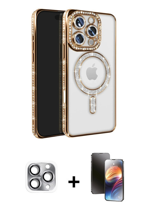ieg™ iPhone 16 Pro Max Kılıf Zirve Doku Prime - Siyah 3D Antistatik Mat Seramik Nano Ekran Koruyucu