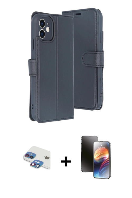 ieg™ iPhone 11 Kılıf Siluet Işık Serisi - Siyah 3D Antistatik Mat Seramik Nano Ekran Koruyucu + Gökk