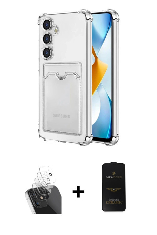 ieg™ Galaxy S24 Plus Kılıf Doruk Klasik Koleksiyonu - Siyah 6D Antistatik Mat Seramik Hayalet Nano E