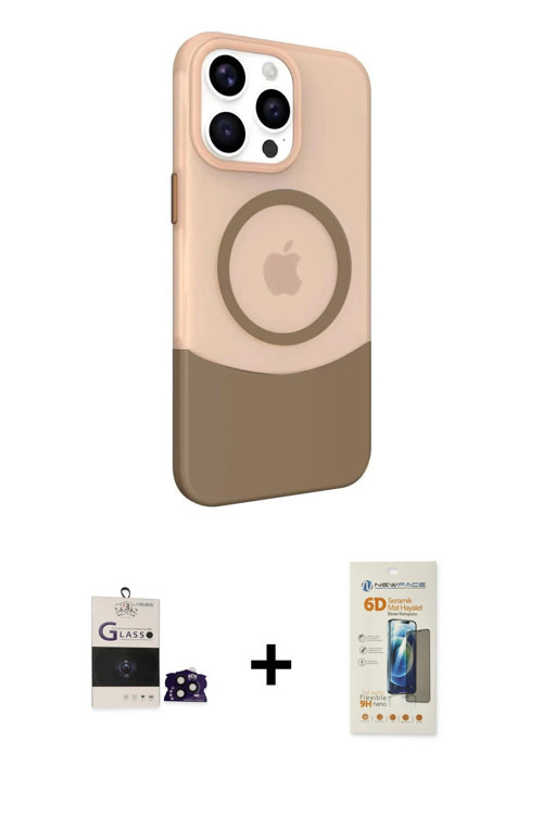 iPhone 14 Pro Max Kılıf Çekirdek Asil Özel Seri - Siyah 6D Mat Seramik Hayalet Nano Ekran Koruy