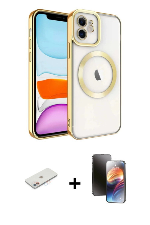ieg™ iPhone 11 Kılıf Nova Işık Özel Seri - Siyah 3D Antistatik Mat Seramik Nano Ekran Koruyucu + Pem