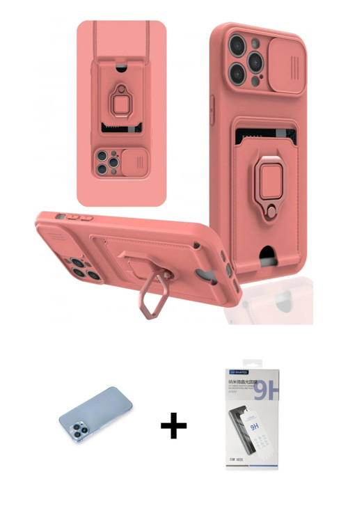 ieg™ iPhone 12 Pro Kılıf Vadi Form Prime - Şeffaf Uv Polymer Nano Ekran Koruyucu + Mavi Shine Kamera