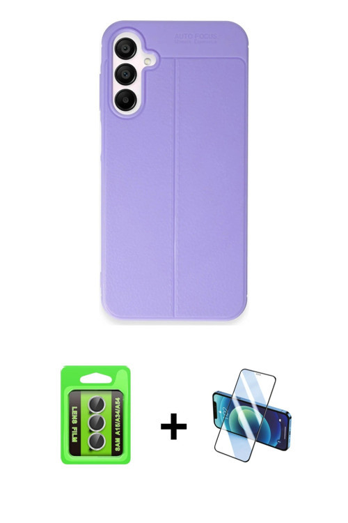 ieg™ Galaxy A15 4G Kılıf Doruk Klasik Özel Seri - Siyah 3D Antistatik Seramik Nano Ekran Koruyucu +