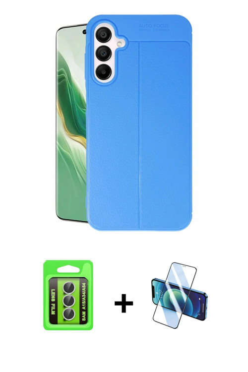 ieg™ Galaxy A15 4G Kılıf Doruk Klasik Özel Seri - Siyah 3D Antistatik Seramik Nano Ekran Koruyucu +