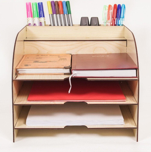 Iki A4 Raflı 3 Gözlü Masaüstü A4 Organizer Masaüstü Dosya Düzenleyici Akça-Org12