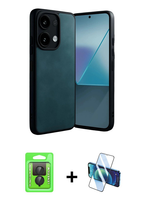 ieg™ Redmi Note 13 Pro 4G Kılıf Kıvılcım Işık Serisi - Siyah 3D Antistatik Cam Ekran Koruyucu + Siya