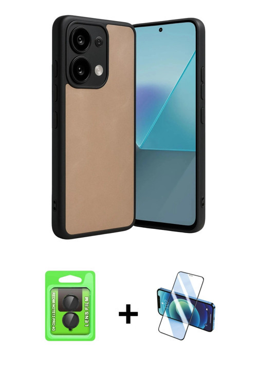 ieg™ Redmi Note 13 Pro 4G Kılıf Kıvılcım Işık Serisi - Siyah 3D Antistatik Cam Ekran Koruyucu + Siya