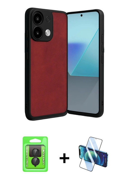 ieg™ Redmi Note 13 Pro 4G Kılıf Kıvılcım Işık Serisi - Siyah 3D Antistatik Cam Ekran Koruyucu + Siya
