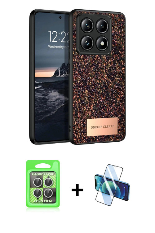 ieg™ Mi 14T Pro Kılıf Vadi Klasik Serisi - Siyah 3D Antistatik Seramik Nano Ekran Koruyucu + Gümüş R