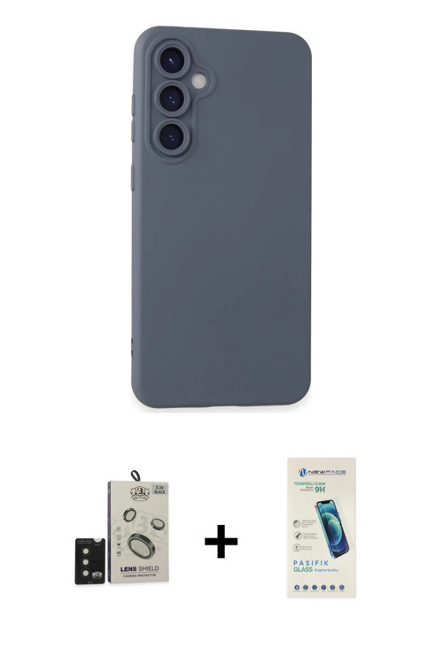 ieg™ Galaxy S24 Kılıf Ahenk Serisi - Şeffaf Pasifik Cam Ekran Koruyucu + Siyah Bilvis Titan Kamera L