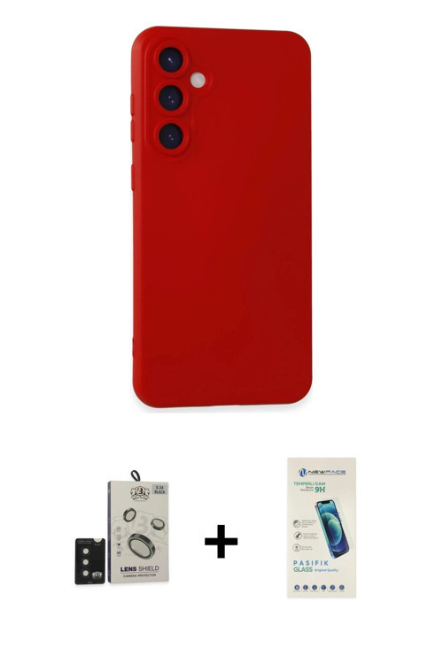 ieg™ Galaxy S24 Kılıf Ahenk Serisi - Şeffaf Pasifik Cam Ekran Koruyucu + Siyah Bilvis Titan Kamera L