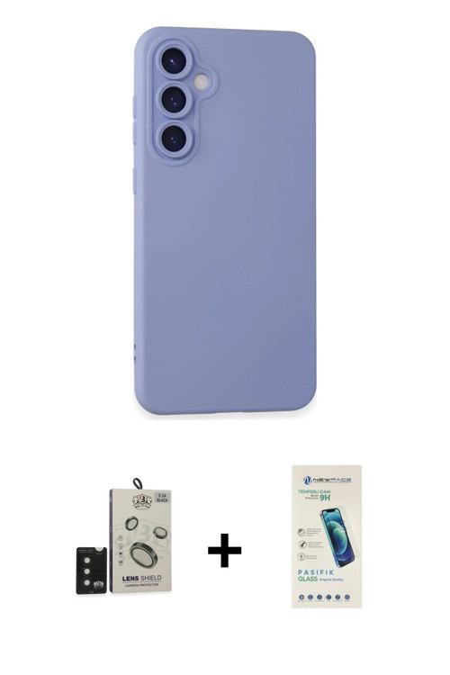 ieg™ Galaxy S24 Kılıf Ahenk Serisi - Şeffaf Pasifik Cam Ekran Koruyucu + Siyah Bilvis Titan Kamera L
