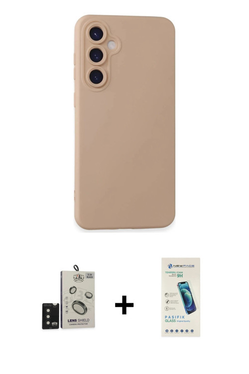 ieg™ Galaxy S24 Kılıf Ahenk Serisi - Şeffaf Pasifik Cam Ekran Koruyucu + Siyah Bilvis Titan Kamera L