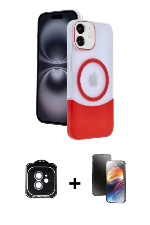 ieg™ iPhone 11 Kılıf Kozmos Form Özel Seri - Siyah 3D Antistatik Mat Seramik Nano Ekran Koruyucu + Y